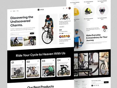 Cycle Website Landing Page bikehelmet ecommerce ecommerce website header design header ui helmet helmetstore landing page online store onlineshopping product design shop ui shopify ui design uiux web design website woocommerce