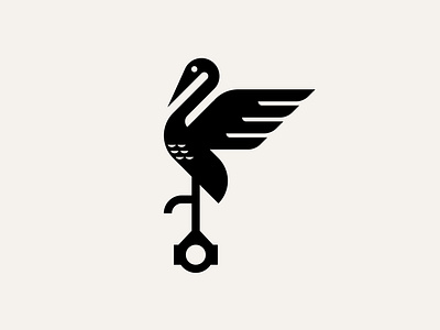 STORK graphic design logo motorcycle stork stork logo wings
