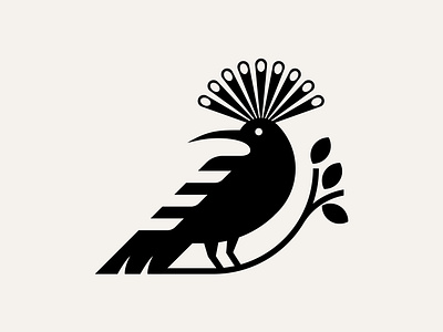 HOOPOE bird coffee hoopoe hud hud illustration logo plant