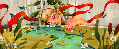 Crying River - Aurora Aksnes art character design character illustration design digital painting girl illustration procreate