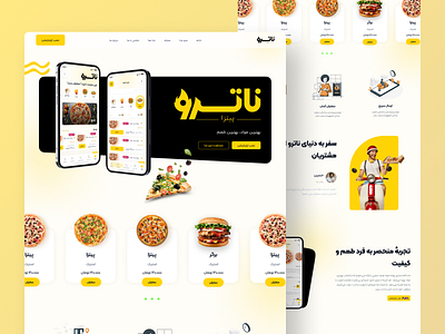 Natro Landing branding food foodorder landing pizza ui