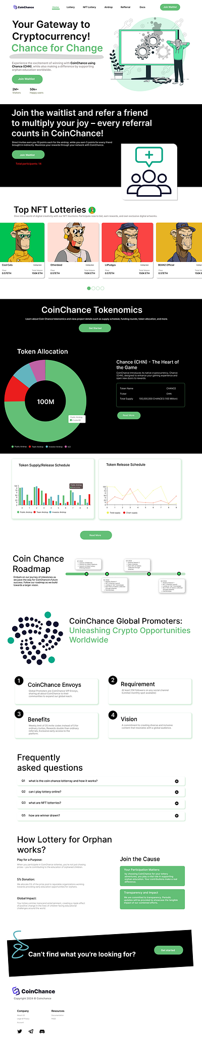 Landing page for Crypto Website design react ui