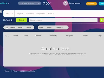 Dashboard for project management design react ui uiux
