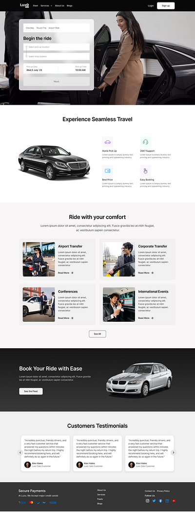 Cab Booking Website cabbooking design graphic design ui ux website