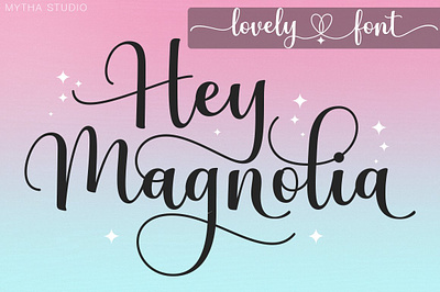 Hey Magnolia - Lovely Font advertising branding casual clean connected contemporary cursive decorative elegant fashion handlettering handwritten hey magnolia lovely font informal invitation modern organic packaging script font wedding