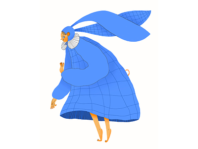 Easter bunny blue bunny character characterdesign dance easter easter bunny illustration illustrator oster osterhase