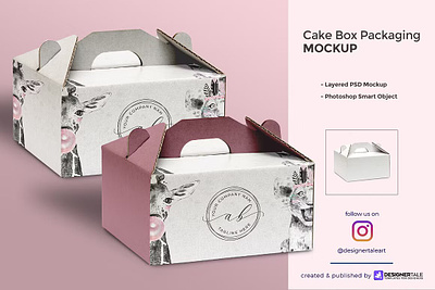 Cake Box Packaging Mockup branding mockup cake box mockup cake box packaging mockup cardboard box mockup label mockup mockup template packaging box mockup photoshop mockup