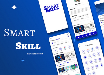 Smart Skill E-Learning Mobile App Figma app app design e learning mockups ui ui desi uiux ux design