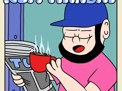 TURU. KOPI HANGAT. branding cartoon cartoon coffe cartoon poster coffe cute cartoon design food graffiti graphic design illustration poster turu turu always