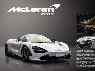 Social media post design of McLaren 720s automobile car graphic designer image editing mclaren minimalistic design photo editing photo manipulation poster design product manipulation racing car social media post design sports car