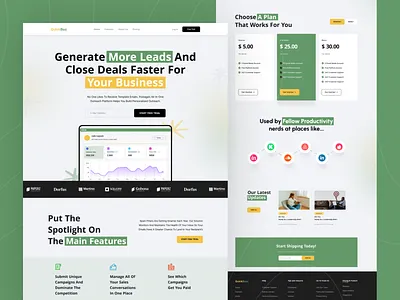 QuickBuzz - Saas Landing Page Design b2b design landing page marketing product design saas saas landing page saas platform saas platform design saas website software software as a service ui ui design ux design website website design