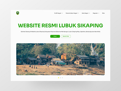 Lubuk Sikaping Village - Website Design branding design figma homepage landing page minimalist design modern design ui user interface ux village website design web design