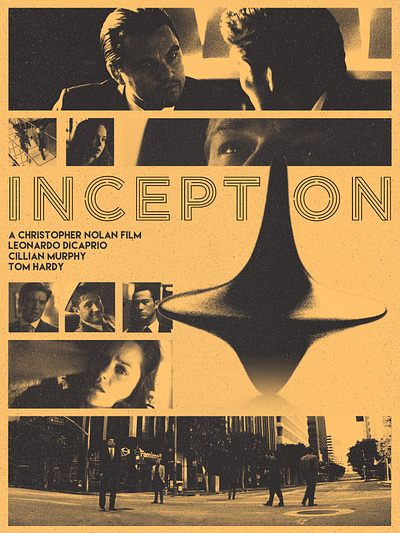 INCEPTION Poster Design christopher nolan design graphic design inception movie poster photoshop poster poster design yellow