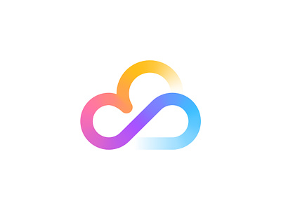 Cloud brand identity branding cloud cloud logo cloud logos colorful gradient logo logo design logo maker modern sky trendy logo