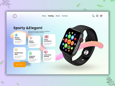 Online Watch Shop Hero Section Design UI branding design ecommerce herosection landi landing page logo ui ux watch website webste design