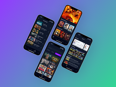 Movies, TV Series, live Sports, Online Streaming App app figma live sports app mobile app movie app sports app tv series app ui ui design uiux user experience user interface ux