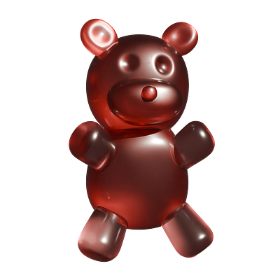 3D model of gummy bear 3d graphic design