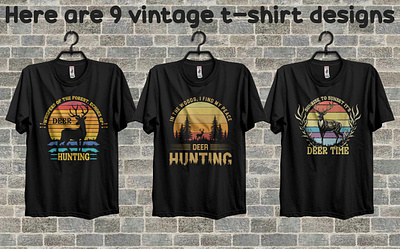 Fishing Funny Hunters Lover Retro Vintage Deer Hunting T-shirt Design  27957325 Vector Art at Vecteezy