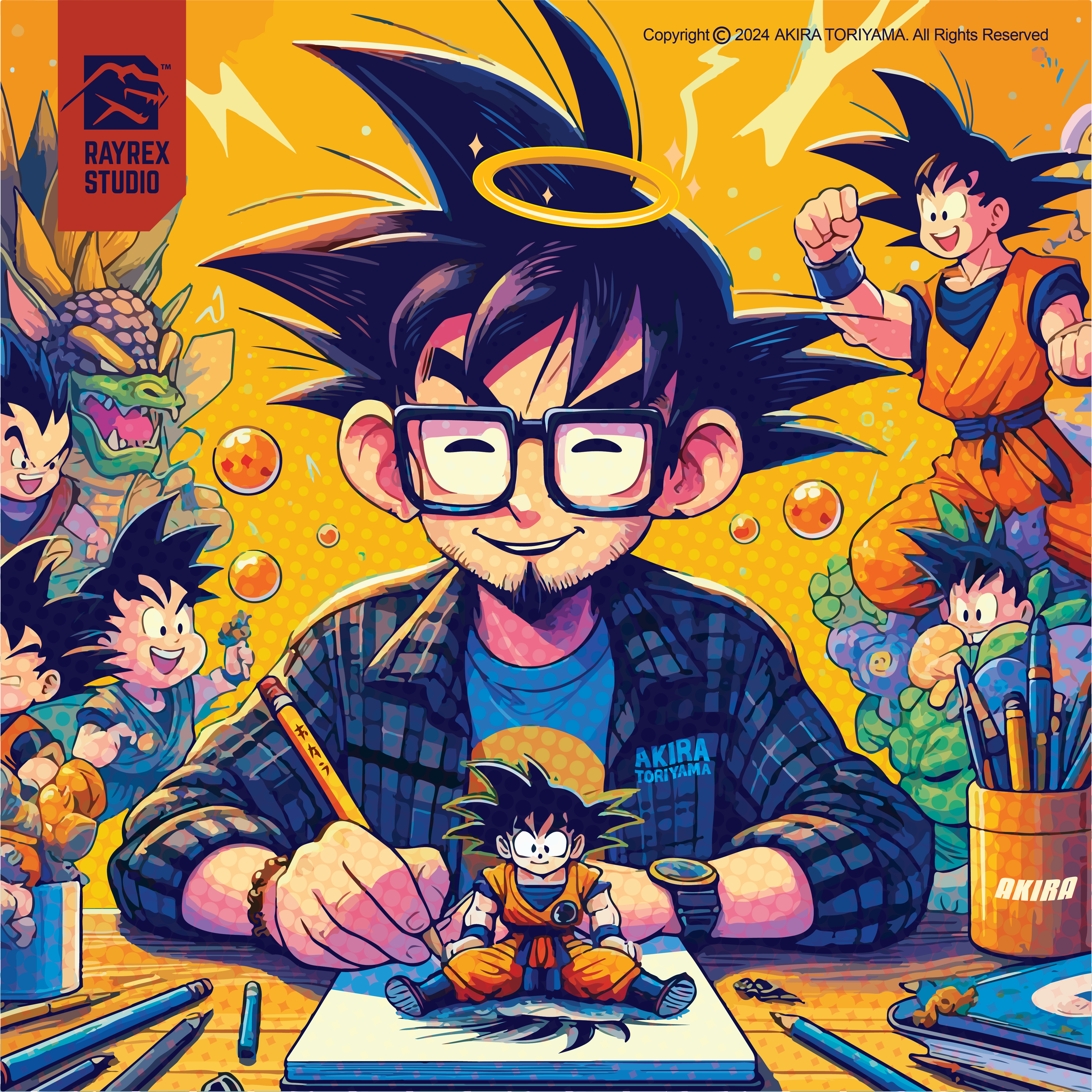 MASTER AKIRA TORIYAMA akira toriyama dbz dragon ball z fanart graphic design illustration