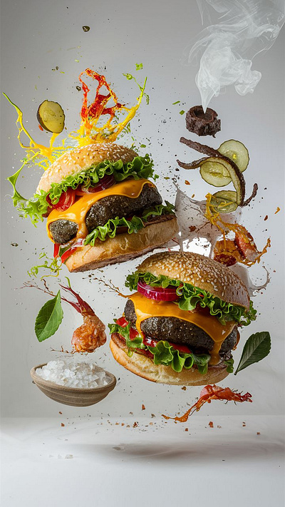 Fast Food Burger 2024 3d graphic design motion graphics