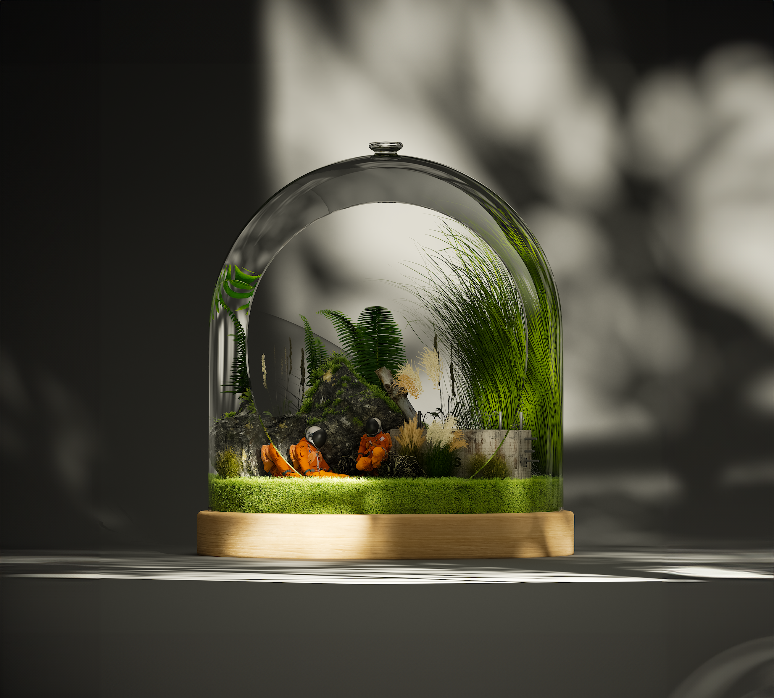 Encapsulated Wilderness 3d astronaut c4d capsule cinema design emiliance maxon minimal redshift render