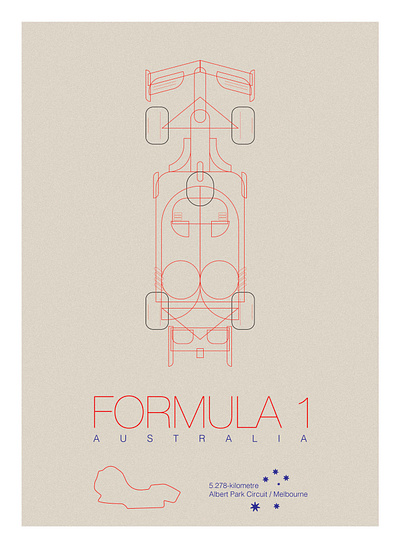 F1 Australian GP Poster branding design geometric design graphic design illustration linedrawing motorsport poster design vector