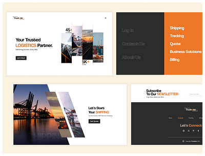 Truckistic Website UI Design figma graphic design interface design logistic website ui ui ux design user interface web design website