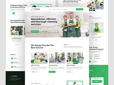 Cleaning website landing page branding cleaning cleaning landing page cleaning services cleaning website cleaning homepage home cleaning homepage interface landing page office cleaning ui ui design uiux ux ux design web design website