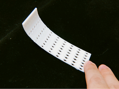 wip: a prototype of perforations for a sponge tray kitchenware parametricism product design prototype rapid prototyping