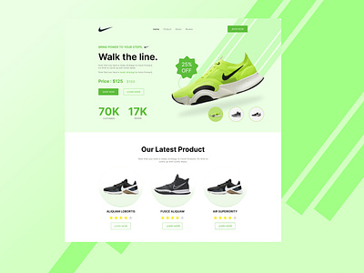 Nike website concept figma landing page ui visual design