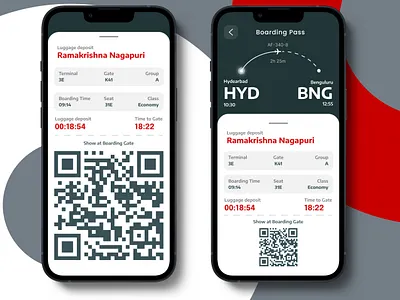 Flight Ticket scan 3d animation branding design figma graphic design illustration landingpage logo motion graphics ui ux vector