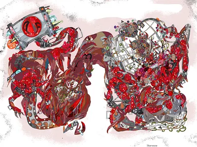 Moon Light Essence anime blood fantasy red robot vampire