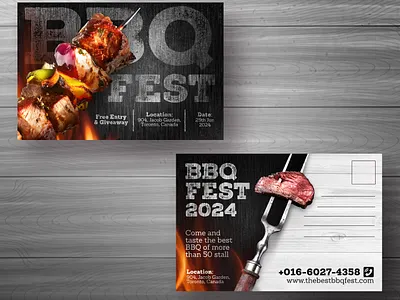 Postcard design for a restaurant adobe photshop banner colorful creative graphic design postcard postcard design