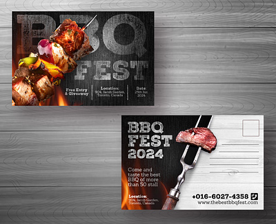Postcard design for a restaurant adobe photshop banner colorful creative graphic design postcard postcard design