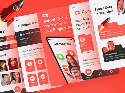 Fast Data Sharing App - Clone Xpress 🔥 graphic design ui