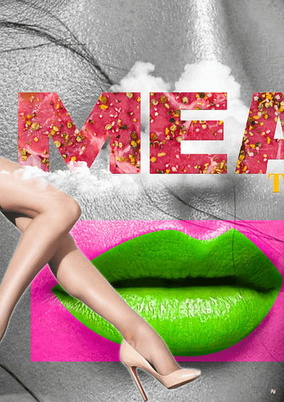 Meat collage design graphic design modern poster posterdesign stylish ui