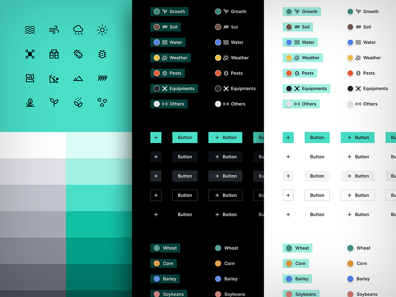 Fieldwise Design System agri agriculture app design design system digital farming green saas software specifications style guide system ui ui design uiux ux