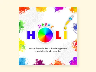 Holi Poster adobephotoshop colorful colors festival festivalofcolors festivalposter graphic design graphics holi poster posterdesign