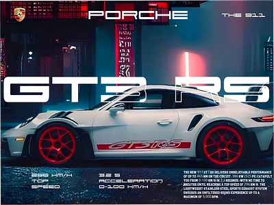 THE GT3 RS 3d animation branding graphic design logo motion graphics ui