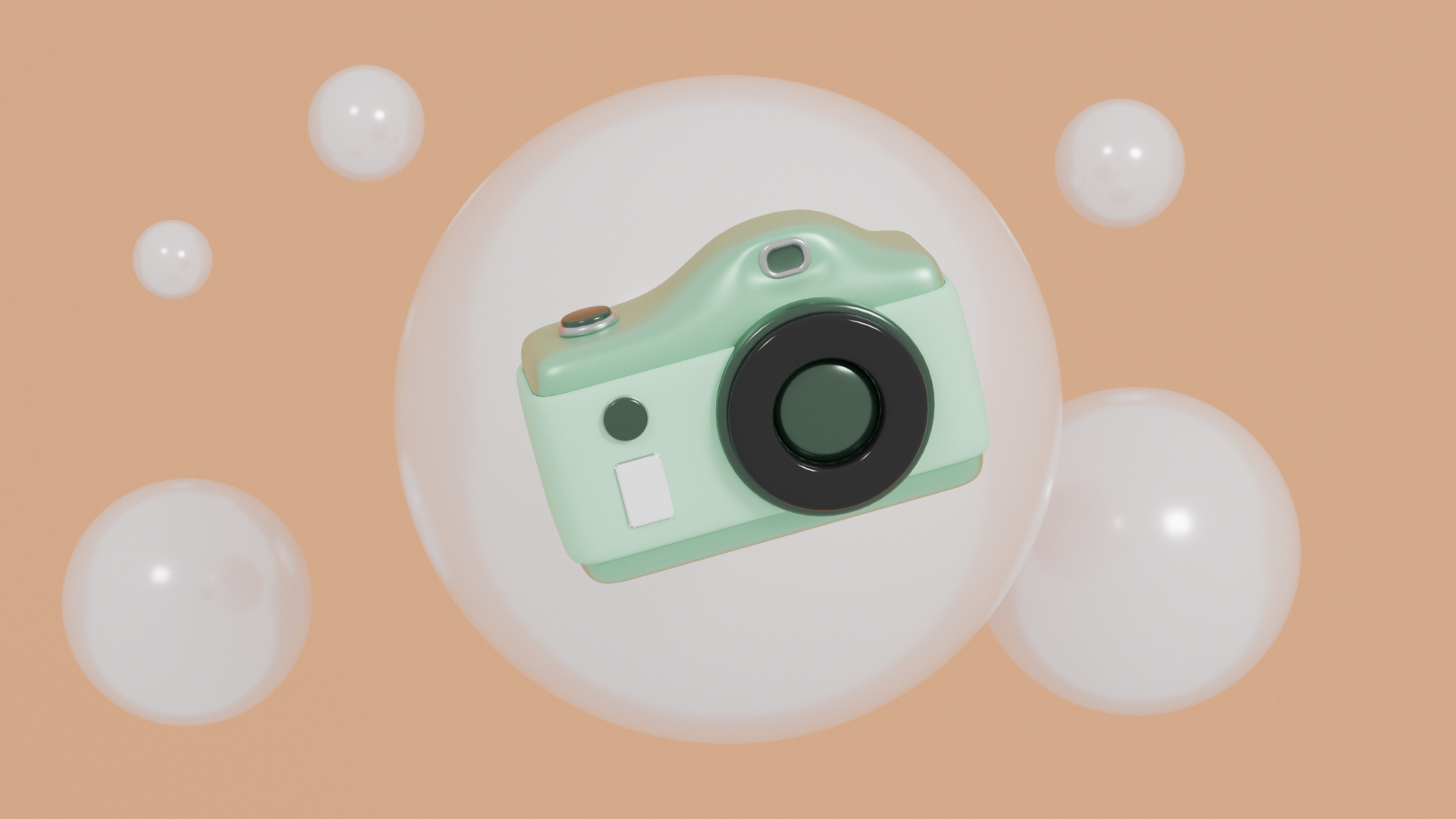 3D camera 3d design for social media illustration