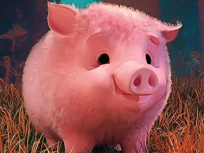 Cute Pig 🐖 3d animation blender motion graphics zbrush