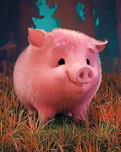 Cute Pig 🐖 3d animation blender motion graphics zbrush
