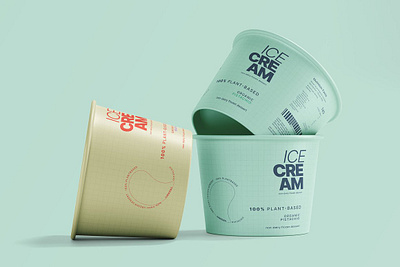 Ice Cream Paper Cups Mockup ice cream cups ice cream packaging ice cream paper cups mockup mockup packaging mockup
