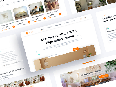 Elegance in Every Pixel - Furniture Shop UI Design branding ecommerce furniture graphic design interior interior design landing page ui ui design ux design web design website