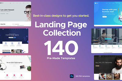 Landing Page Collection bundle collection landing page landing page collection landing templates pre made templates psd templates site builder webdesign website templates webtemplates