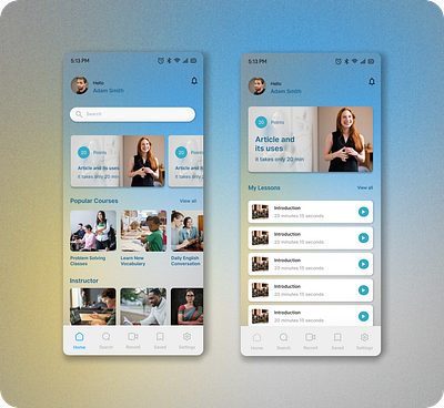 Education app app design education app minimal design online education app ui user interface ux