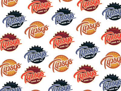 Retro Tipsy's Logo 1 graphic design logo