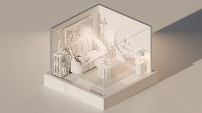 Cozy living room 3d 3d art animation concept interior design isometric jysk render