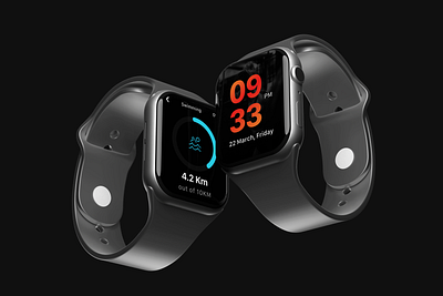 Fitness Apple Smart Watch UI: Sleek Design for Active Lifestyles 3d animation branding design graphic design illustration logo motion graphics ui uiux