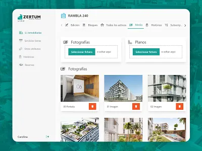 Zertum Rental Homes dashboard pwa ui